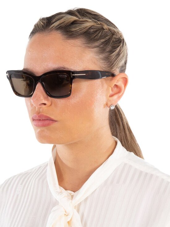 Tom Ford Mikel FT1085 52H Rectangle Sunglasses - Havana / Brown Polarized main image 6